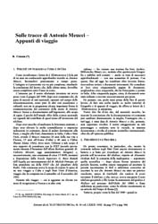 Articolo "Sulle tracce di Antonio Meucci…"