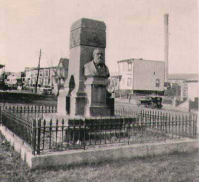 Monument to Antonio Meucci in Rosebank, NY