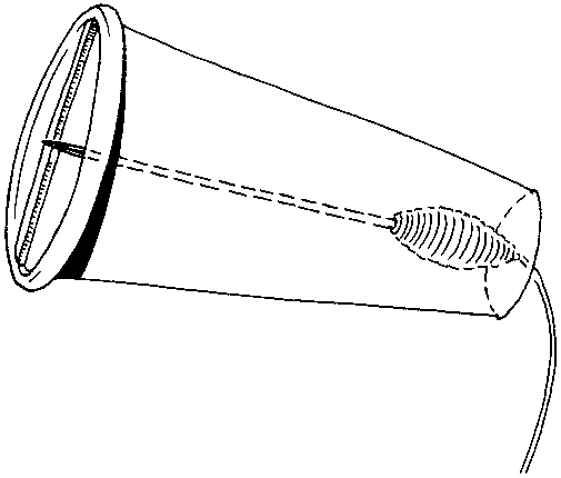a sketch of Manzetti's telephone, drawn according to Dupont's notes